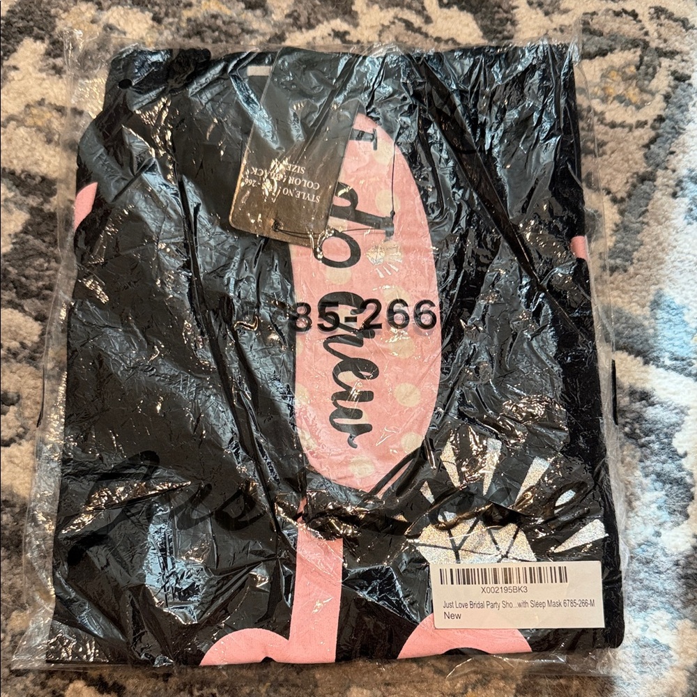 Black and Pink Women's Sleepwear Set